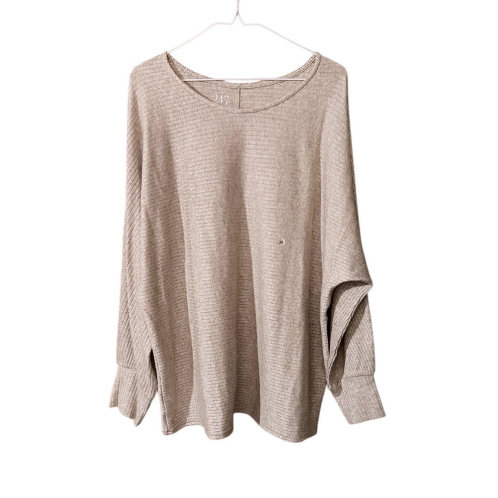 Maurices Taupe Ribbed Knit‎ Sweater